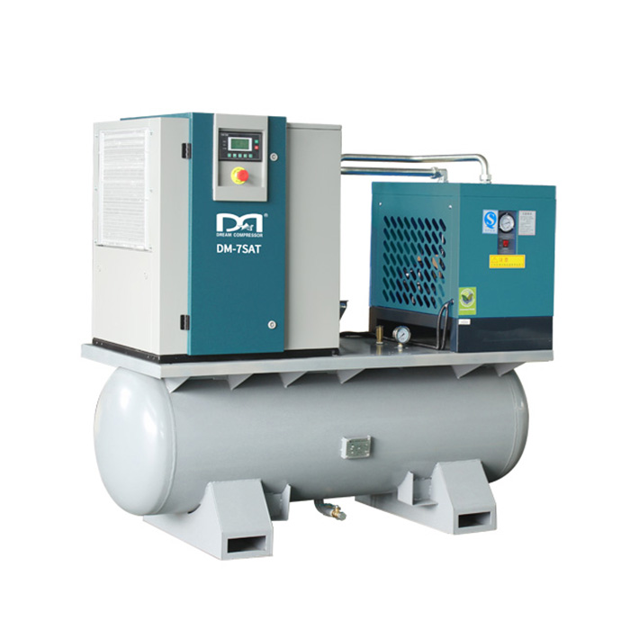 Integrated Screw Air Compressor with Tank and Air Dyer