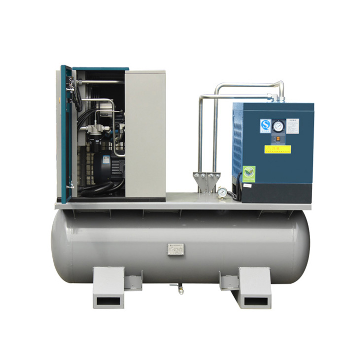 Integrated Screw Air Compressor with Tank and Air Dyer