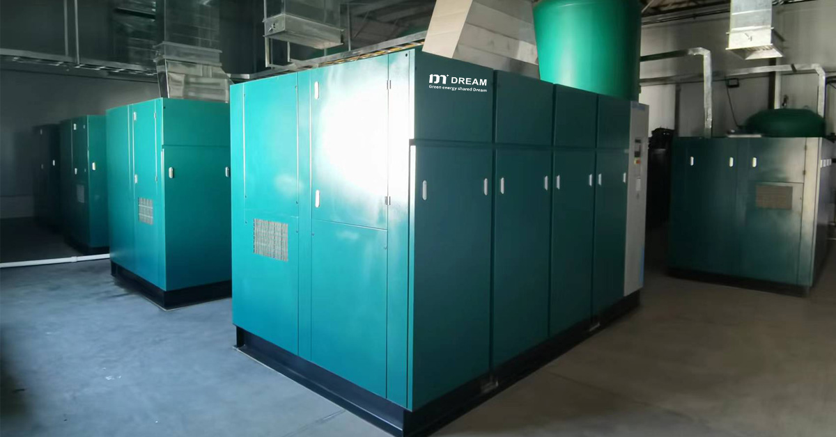 two stage screw energy saving compressor