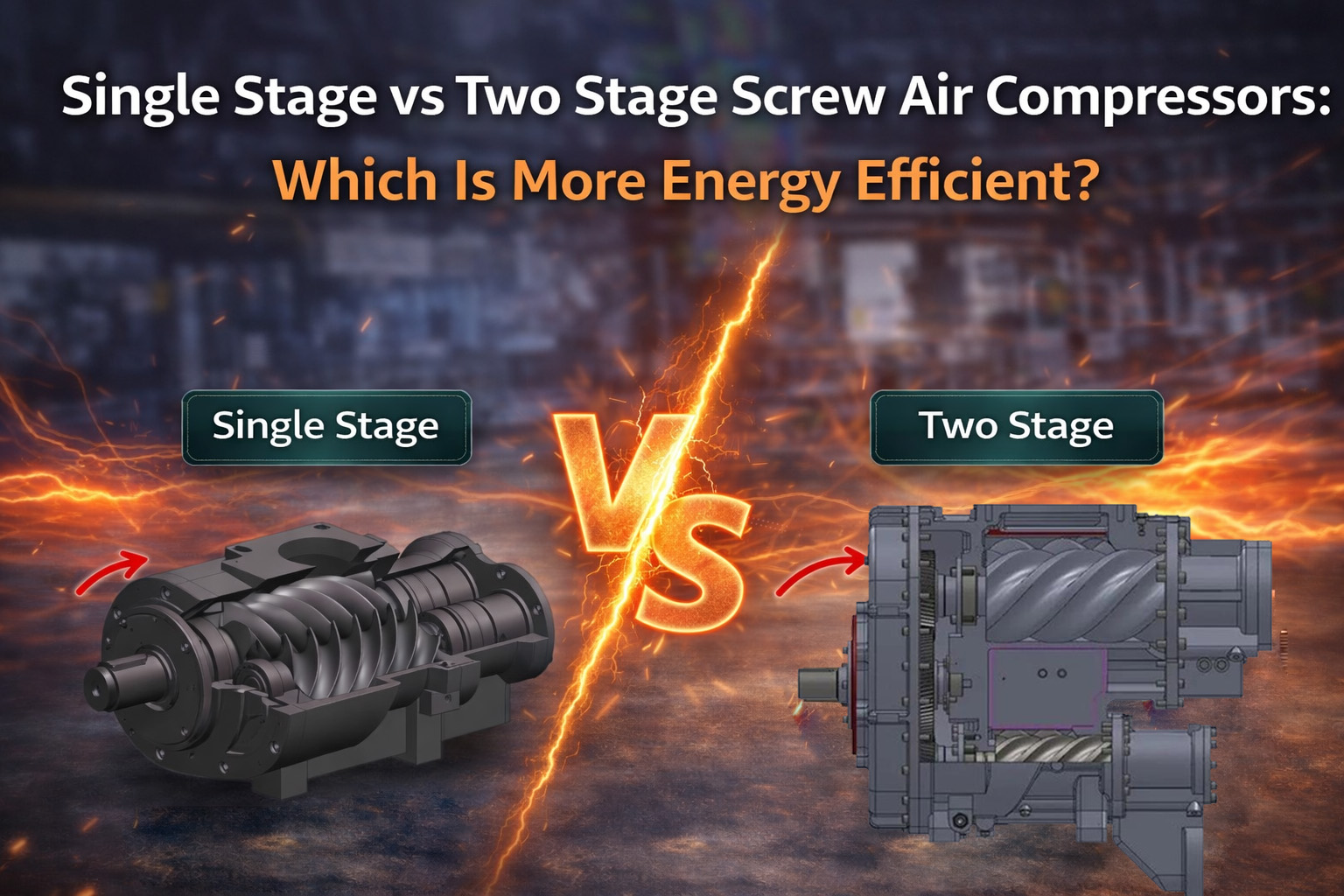 Single Stage vs Two Stage Screw Air Compressors: Which Is More Energy Efficient?
