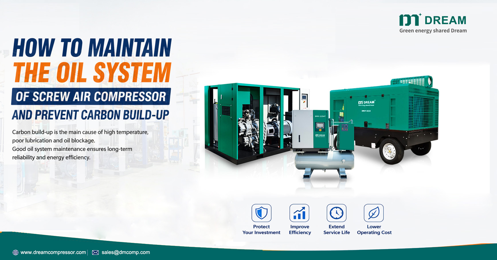 C&aacute;ch xử l&yacute; v&agrave; vệ sinh cặn carbon trong m&aacute;y n&eacute;n kh&iacute; trục v&iacute;t