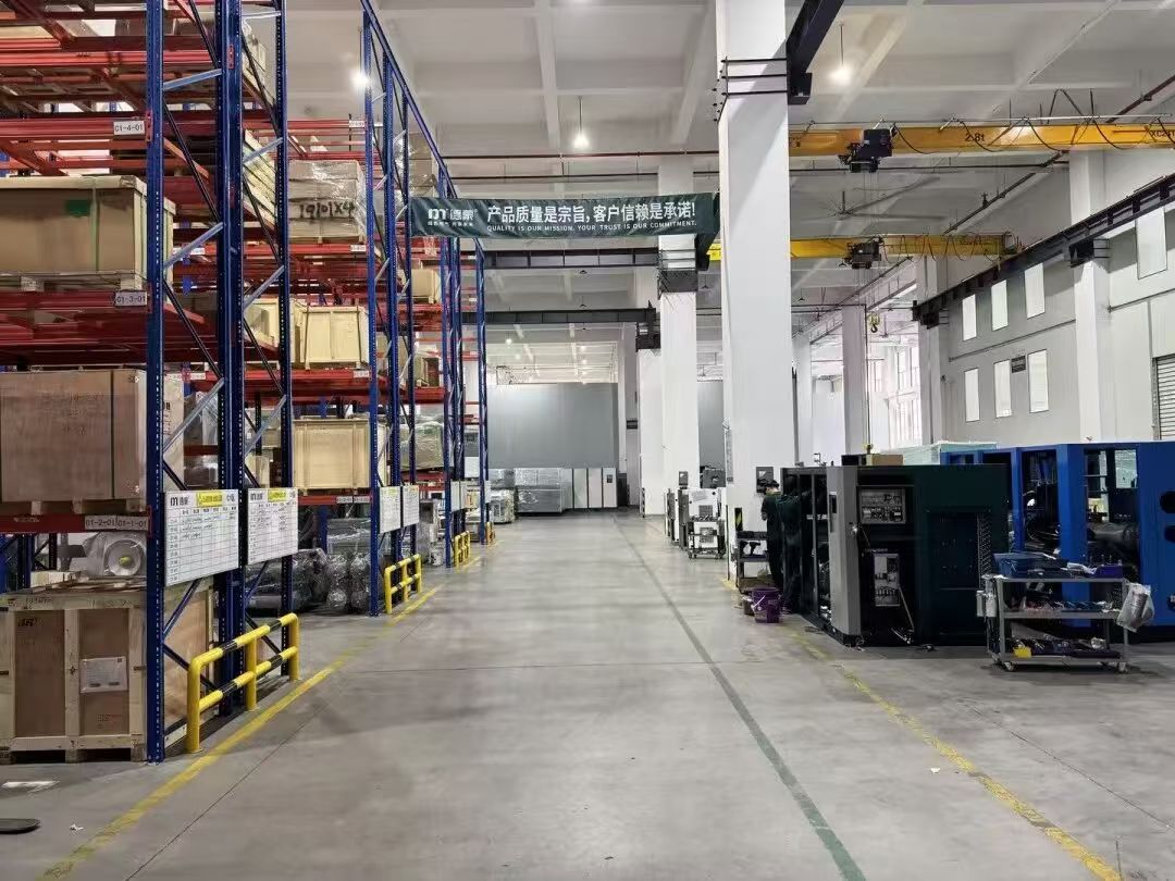 Air compressor assembly workshop and production line in China
